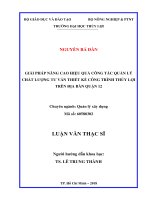 Luận văn thạc sĩ Quản lý xây dựng: Giải pháp nâng cao quản lý chất lượng thi công các dự án giao thông đường bộ trên địa bàn Quận Gò Vấp