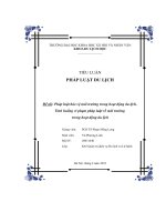 đề tài pháp luật bảo vệ môi trường trong hoạt động du lịch tình huống vi phạm pháp luật về môi trường trong hoạt động du lịch