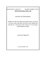 Luận văn thạc sĩ Quản lý xây dựng: Nghiên cứu đề xuất một số giải pháp nâng cao quản lý chất lượng thi công xây dựng công trình cho chủ đầu tư - Ban quản lý dự án đầu tư và xây dựng thành phố Quy Nhơn