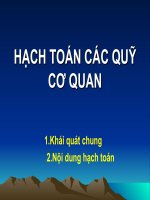 Tiểu luận - Kế toán công  -  đề tài -   Hạch Toán các quỹ cơ quan 