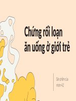 slide thuyết trình chứng rối loạn ăn uống ở giới trẻ