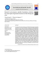 NGHIÊN CỨU ĐỀ XUẤT GIẢI PHÁP MÓNG CỌC HỢP LÝ CHO MỘT SỐ KIỂ U CẤU TRÚC NỀN ĐẤT KHU VỰC THÀNH PHỐ HẢI DƯƠNG