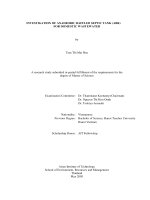 Investigation of anaerobic baffled septic tank (ABR) for domestic wastewater :A research study submitted in partial fulfillment of the requirements for the degree of Master of Science