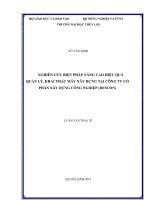 Luận văn thạc sĩ Quản lý xây dựng: Nghiên cứu biện pháp nâng cao hiệu quả quản lý, khai thác xây dựng tại Công ty cổ phần xây dựng công nghiệp (Descon)