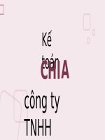 Tiểu luận - Kế toán công ty -  đề tài -  Kế toán chia công ty TNHH