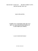 Luận án tiến sĩ Xây dựng công trình thủy: Nghiên cứu cơ sở khoa học đề xuất kết cấu mặt đê đảm bảo chống lũ và kết hợp giao thông