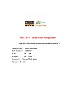 mkt318 individual assignment topic how digital tools are changing marketing mix 4ps