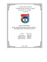 báo cáo môn học đề tài ứng dụng convolutional neural networks cnn vào phân loại ảnh