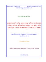 Luận văn thạc sĩ Xây dựng công trình thủy: Nghiên cứu các giải pháp tăng tuổi thọ công trình đê biển chống lại biến đổi khí hậu và nước biển dâng ở Việt Nam