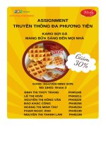 tiểu luận truyền thông đa phương tiện karo sợi gà mang bữa sáng đến mọi nhà