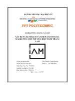 tiểu luận xây dựng kế hoạch và triển khai socialmarketing cho thương hiệu thời trangi am
