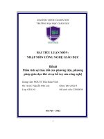bài tiểu luận môn nhập môn công nghệ giáo dục đề tài phân tích sự thay đổi của phương tiện phương pháp giáo dục khi có sự hỗ trợ của công nghệ