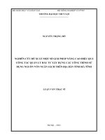 Luận văn thạc sĩ Kinh tế Tài nguyên thiên nhiên và Môi trường: Nghiên cứu đề xuất một số giải pháp nâng cao hiệu quả công tác quản lý đầu tư xây dựng các công trình sử dụng nguồn vốn ngân sách trên địa bàn tỉnh Hà Tĩnh