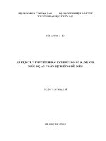 Luận văn thạc sĩ Quản lý xây dựng: Áp dụng lý thuyết phân tích rủi ro để đánh giá mức độ an toàn hệ thống đê điều
