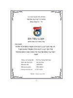 phân tích biểu hiện của quy luật giá trị và tầm quan trọng của quy luật giá trị trong bối cảnh kinh tế thị trường tại việt nam