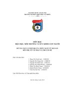 đề tài nguy cơ rủi ro của thủy ngân từ hải sản đến phụ nữ có thai và cho con bú