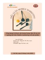 ứng dụng từ khóa nội dung trong việc tối ưu và quảng bá trên mobile marketing với sản phẩm