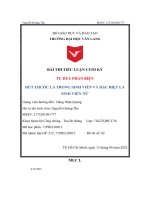 bài thi tiểu luận cuối kỳ tư duy phản biện hút thuốc lá trong sinh viên và đặc biệt là sinh viên nữ