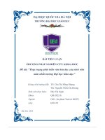 nghiên cứu khoa học đề tài thực trạng phát triển văn hóa đọc của sinh viên năm nhất trường đại học giáo dục