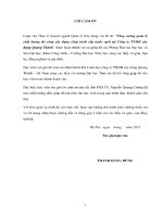 Luận văn thạc sĩ Quản lý xây dựng: Tăng cường quản lý chất lượng thi công xây dựng công trình cấp nước sạch tại công ty TNHH xây dựng Quang Thành