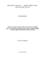 Luận văn thạc sĩ Quản lý xây dựng: Nâng cao chất lượng công tác quản lý chi phí đầu tư xây dựng tại Ban quản lý dự án Nông nghiệp và Phát triển nông thôn tỉnh Cao Bằng