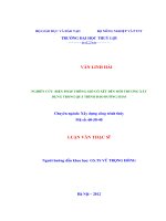 Luận văn thạc sĩ Xây dựng công trình thủy: Nghiên cứu biện pháp thông gió có xét đến môi trường xây dựng trong quá trình đào đường hầm