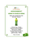 tiểu luận tổng quan thị trường ngành hàng vàdoanh nghiệp doanh nghiệp tân hiệp phát