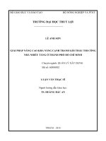 Luận văn thạc sĩ Quản lý xây dựng: Giải pháp nâng cao khả năng cạnh tranh gói thầu thi công nhà nhiều tầng ở thành phố Hồ Chí Minh