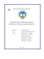 đề tài tìm hiểu về chi quản lý sự nghiệp bảo hiểm xã hội