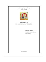 bài thu hoạch môn học nhập môn kỹ thuật ô tô