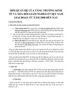 Tiểu luận - kinh tế công cộng - đề tài - MỐI QUAN HỆ CỦA TĂNG TRƯỞNG KINH TẾ VÀ XÓA ĐÓI GIẢM NGHÈO Ở VIỆT NAM GIAI ĐOẠN  TỪ NĂM 2000 ĐẾN NAY