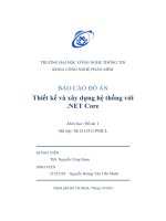 đồ án 1 thiết kế và xây dựng hệ thống với net core