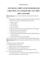 bình luận khóa luận xây dựng chiến lược kinh doanh cho công ty cổ phần dệt tân tiến đến năm 2020