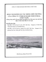 báo cáo đánh giá tác động môi trường dự án công ty tnhh kurabe industrial việt nam nâng công suất bổ sung thêm sản phẩm cho nhà máy sản xuất dây diện và linh kiện điện các loại