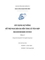 đồ án 2 xây dựng hệ thống hỗ trợ mua bán đa nền tảng có tích hợp recommender system