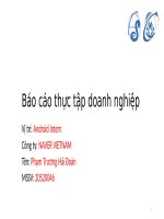 báo cáo thực tập android intern