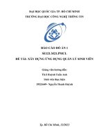 đồ án 1 xây dựng ứng dụng quản lý sinh viên