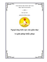 Tiểu luận - kinh tế công cộng - đề tài - Ngoại ứng tích cực của giáo dục và giải pháp khắc phục
