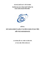 đồ án 1 xây dựng website quản lý sự kiện và bán vé dựa trên kiến trúc microservices