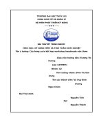 bài thuyết trình nhóm kỹ năng mềm và tinh thần khởi nghiệp tên ý tưởng cửa hàng caffe kết hợp workshop handmade nến thơm