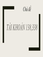 Tiểu luận - kế toán ngân hàng - đề tài -  kế toán  tài khoản 138 ,338 