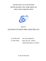đồ án 1 xây dựng ứng dụng nhắc lịch công tác