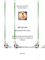 Tiểu luận - kinh tế công cộng - đề tài -  Phân Tích Độc Quyền Thị Trường Điện Của Công Ty Evn Ở Việt Nam Và Vai Trò Điều Tiết Của Chính Phủ