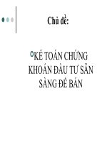 Tiểu luận - kế toán ngân hàng - đề tài - kế toán chứng khoán đầu tư sẵn sàng để bán 