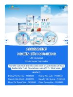 tiểu luận nghiên cứu mức độ hài lòng của khách hàng về sả phẩm sữa tươi của doanh nghiệp th true milk