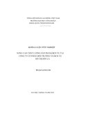 khóa luận tốt nghiệp nâng cao chất lượng sản phẩm dịch vụ tại công ty cổ phần môi trường và dịch vụ đô thị sơn la