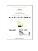 tiểu luận xây dựng chiến lược marketing mạng xã hội cho sản phẩm cơm cháy củathương hiệu bee f group