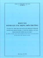 báo cáo đánh giá tác động môi trường dự án nhà máy sản xuất sản phẩm từ tính bộ nguồn sản phẩm tin học và truyền thông các sản phẩm truyền thông quang học