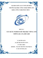 đồ án 2 xây dựng website hỗ trợ học tiếng anh thông qua flashcard