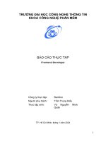 thực tập frontend developer